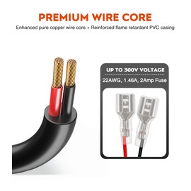 Trail Camera Power Cord, 79inch/2m DC External Power Cable, 4.0x1.7mm DC Plug Cord Compatible with Portable Power Banks, Solar Panels, Universal Wildlife Trail Game Cameras & Doorbell Cameras