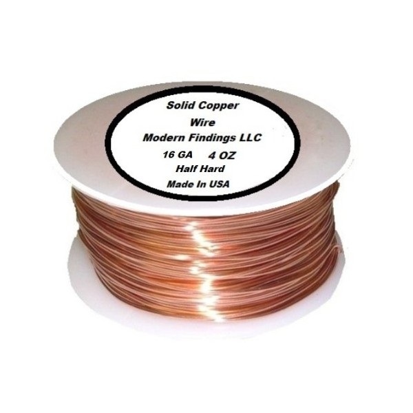 16 Ga Solid Copper Wire 4 Oz 36 Feet (Half