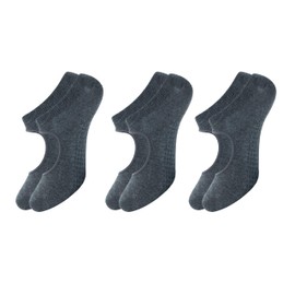 stylFRSH - Calcetines de yoga de algodón suaves y transpirables para comodidad durante todo el día, tamaño 14 a 16, paquete de 3 (MS1006-3DAR-3PK-14TO16), 3 gris oscuro., 14-16