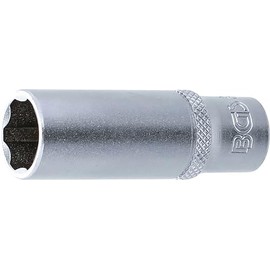 BGS 2972" Super Lock Deep Socket, Silver, 1/4" 12 mm