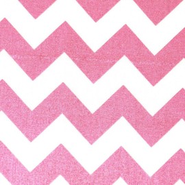 SheetWorld Baby Fitted Playard Sheet 24 x 42 inches, 100% Cotton Woven Sheet, Unisex Girl Boy, Sparkly Pink Chevron Made in USA, Compatible with BabyBjorn Travel Crib