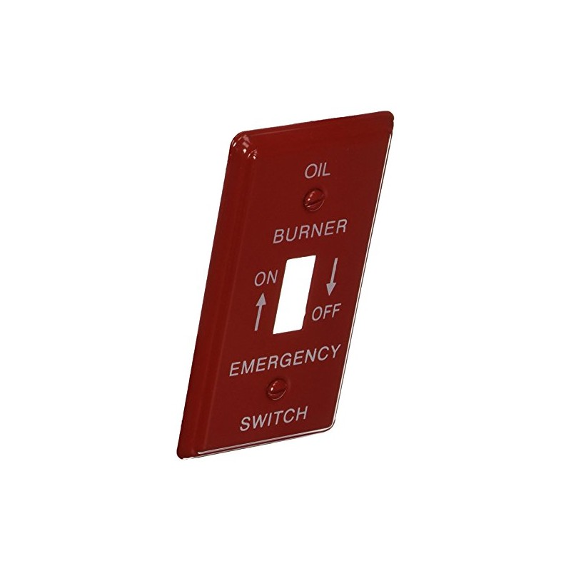 Morris 83490 Emergency Metal Switch Plate, Utility, Oil, Red, 1-Pack