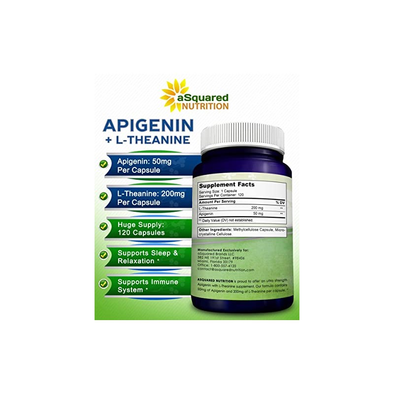 aSquared Nutrition Apigenina 50 mg y L-teanina 200 mg -