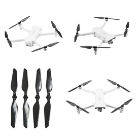 Dilwe Carbon Fiber Propellers, 2 Pairs Quick Release Carbon Fiber Propellers Aero Parts for FIMI X8 SE Remote Control Drone Blades Model Toy
