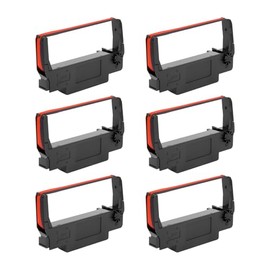 6X Yuanqimm ERC-30 ERC-34 ERC-38 B/R Ribbon Black and Red Ink Cartridge | Replacement for Epson TM-U220, TM-U230, BTP-M300, M188B Receipt Printers, In