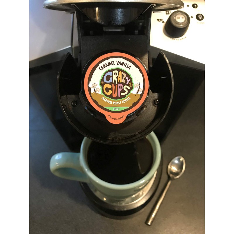 Crazy Cups Flavored Single-Serve Coffee for Keurig K-Cups Machines, Decaf