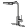 AVSIILE Kitchen Faucet with Pull Down Sprayer, Gun Grey Waterfall