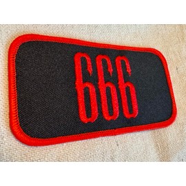 666 Patch Number of The Beast Embroidered Iron-On Satanic Devil Emblem