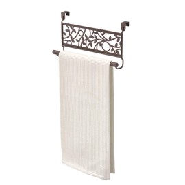 InterDesign 99031 Vine Over The Cabinet Kitchen Dish Towel Bar Holder, Bronze