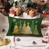 Fahrendom Christmas Tree Green Lumbar Decorative Rectangle Pillow Cover 12
