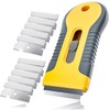 KILIGEN 10 Pcs Professional Glass Cleaning Tools Pocket Scraper Non-Brushed