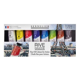 Sennelier Rive Gauche Fine Oil Colour for Artists, 8 Colours, 40 ml Each (10-130313-2)