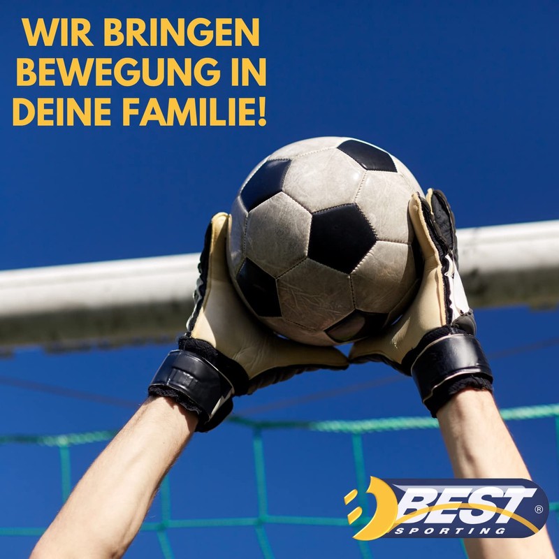 Best Sport Goalkeeper Gloves - White/Grey/Black, Size 11