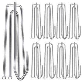 Pack of 50 Metal Curtain Hooks, Metal Shower Curtain Hooks, Folding Hooks, Metal Shower Curtain Hooks for Window Curtains, Door Curtains and Shower Curtains