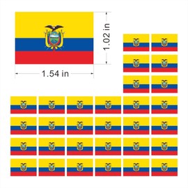 Womaha 30 Temporary Ecuador Flag Tattoos Fans Face Tattoo Stickers for Adults Kids Group Activity Props