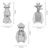 Cartoon Animal Clear Stamps,Rabbit Dog Giraffe with Glasses Clothers Stampendous
