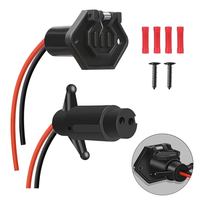 SKARORING Trolling Motor Plug & Receptacle 12V - Quick Release