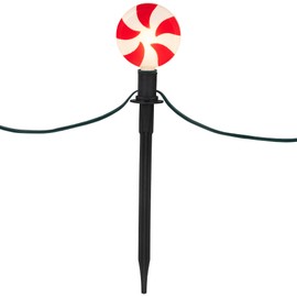 Northlight Set of 4 Lighted Peppermint Twist Candy Christmas Pathway Markers 14.5"