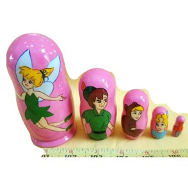 Russia Tinker Bell Nesting Dolls/5-pc Sets/Wood/Russ