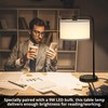 Table Lamp for Bedroom with USB C+A Ports, Fully Stepless