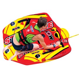 WOW Sports Take Control of the Ride 1 or 2 Person Inflatable Steerable Tube For Boating, 19-1090