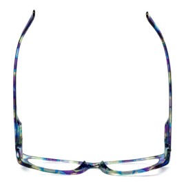 Calabria 759 Rectangular Colorful Reading Glasses +1.50 Purple Women Readers Stylish Eyeglasses Matching Soft Case Included