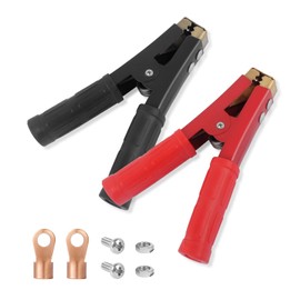 2PCS Jumper Cable Clamps 1000A with PVC Handle Sleeve,Heavy Duty Alligator Clips Electrical with O-Ring for Battery Cables,Universal Jumper Cable Ends Battery Clamps