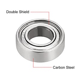 sourcing map 688ZZ Ball Bearing 8mm x 16mm x 5mm Double Shielded 688-2Z 2080088 Deep Groove Bearings, Carbon Steel (Pack of 20)