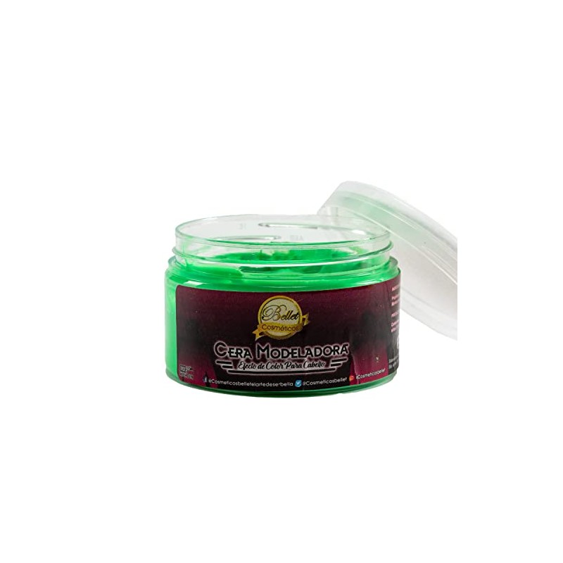 Bellet Cera Modeladora para Cabello con Color Verde Neón, 120