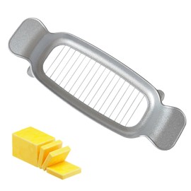 Butter & Cheese Slicer, Multipurpose Cheese Cutter Food Slicer, Sharp Stainless Steel Wires for Easy Portion Control, Butter Cheese Slicer with Handle for Block Cheese, Fruit, Baking
