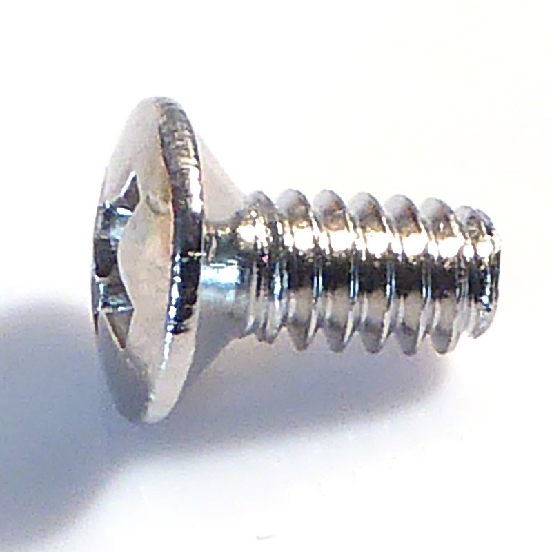 Chrome guitar switch screws countersunk packs of 2