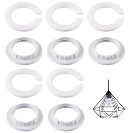 10 PCS Lampshade Reducer Ring Set, E27 to E14 Lamp Shade Reducer Ring, Light Shade Adapter Reducer Ring, Plastic Replacement 42mm to 29mm Screw Light Fitting Adapter, 2 Sizes Five Pieces Eac