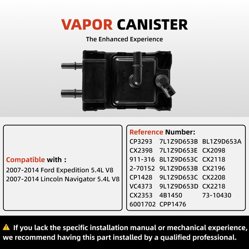 Fuel Vapor Charcoal Canister EVAP Emissions Replacement Compatible with 2007-2014