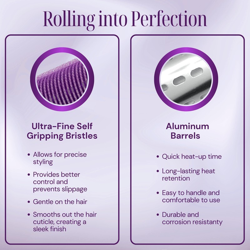 Thermal Rollers for Hair - 37 Self Grip Hair Rollers