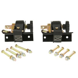 Mytee Products - 1-1/2" x 7' Black Ladder Rack Ratchet Straps with J-Hook (Pair) - 500 lbs Square Tube Mount - Retractable Ratchet Tie Down Strap for Roof Rack