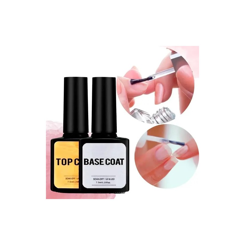 Kit Base Coat top Coat top Matte Para Polygel Esmalte