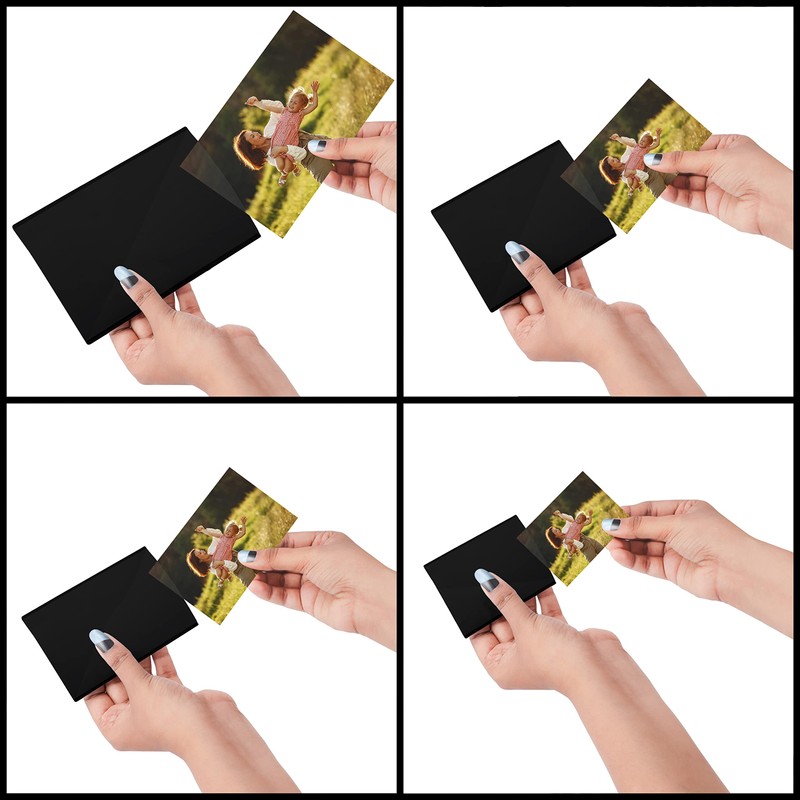 BELLE VOUS Black Magnetic Picture Frame Fridge Magnets (Pack of