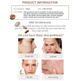 AICHUN BEAUTY Peeling Gel Face Body Removes Skin Aging Keratine Deep Cleaning Moisturizing Refresh Skin Smooth (ARABIC COFFEE PEELING GEL)