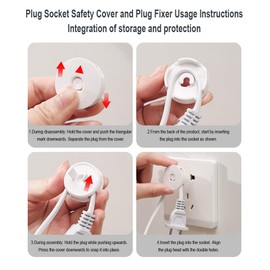 4 pcs 2 in 1 Reliable Child-Proof Outlet Covers and Organizers