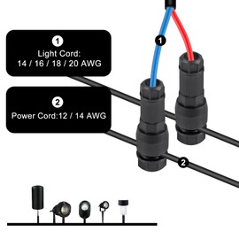 MELIFE Low Voltage Wire Connector 20PCS, Landscape Lighting Connectors Waterproof,12-14AWG Landscape Wire Connectors for Path Lights Outdoor Spotlight Spotlights In-Ground Lights