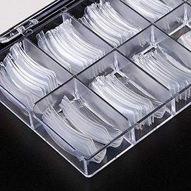 100 Piezas Puntas Transparentes para Extensión de Uñas Puntas de Uñas Nail Tips Tips para Uñas Molde Doble para Uñas Cubierta Completa Herramientas de