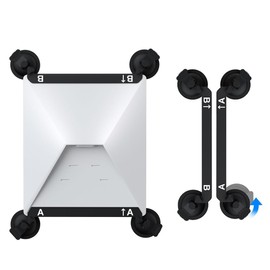 EIH1 1 Stück Geeignet für Starlink Halterung für Fenster Schiebedächer,Starlink Mini Halterung,Saugnapfhalterung Starlink Mini Zubehör,Kompatibel mit Autos, Wohnwagen, Booten und LKWs(Schwarz)