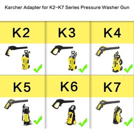 Pressure Washer Gun Adapter for Karcher K2 K3 K4 K5 K6 K7 Kärcher Handgun, 1/4" Brass Female Quick Coupling High Pressure Washer 3000 PSI