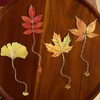 4 PCS Golden Fallen Leaves Bookmark, Metal Maple Plalnt Leaf