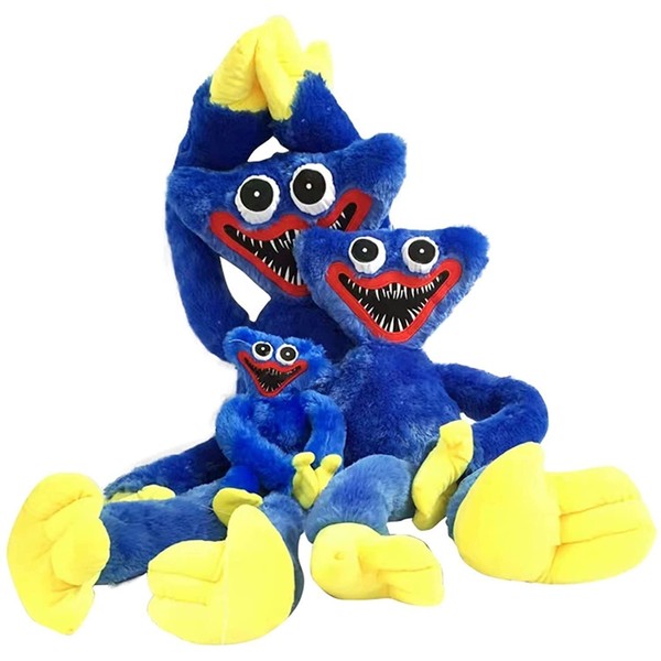 Huggie Waggy Plush Christmas Cartoon Plush Toy for Game Fans Monster Horror Plush Gift 40cm (100cm Blue)