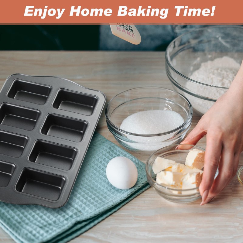 Yinder 4 Pcs Mini Loaf Pan, Carbon Steel with Non-Stick