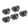 Purse Twist Lock Alloy Double Love Heart Decorative Shinny Handbag
