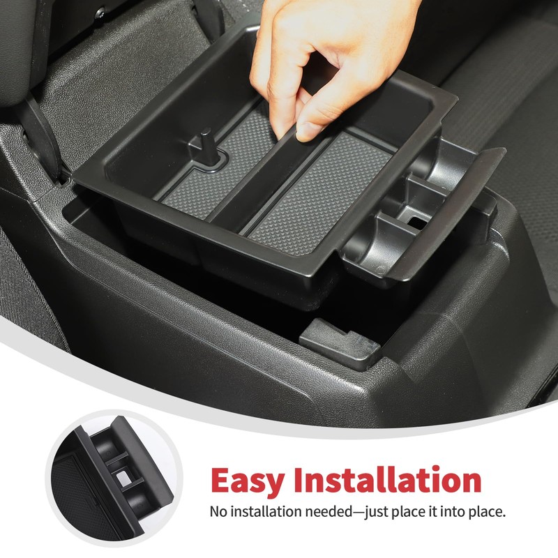Linskip Center Console Organizer Tray with Non-Slip Mat Compatible with