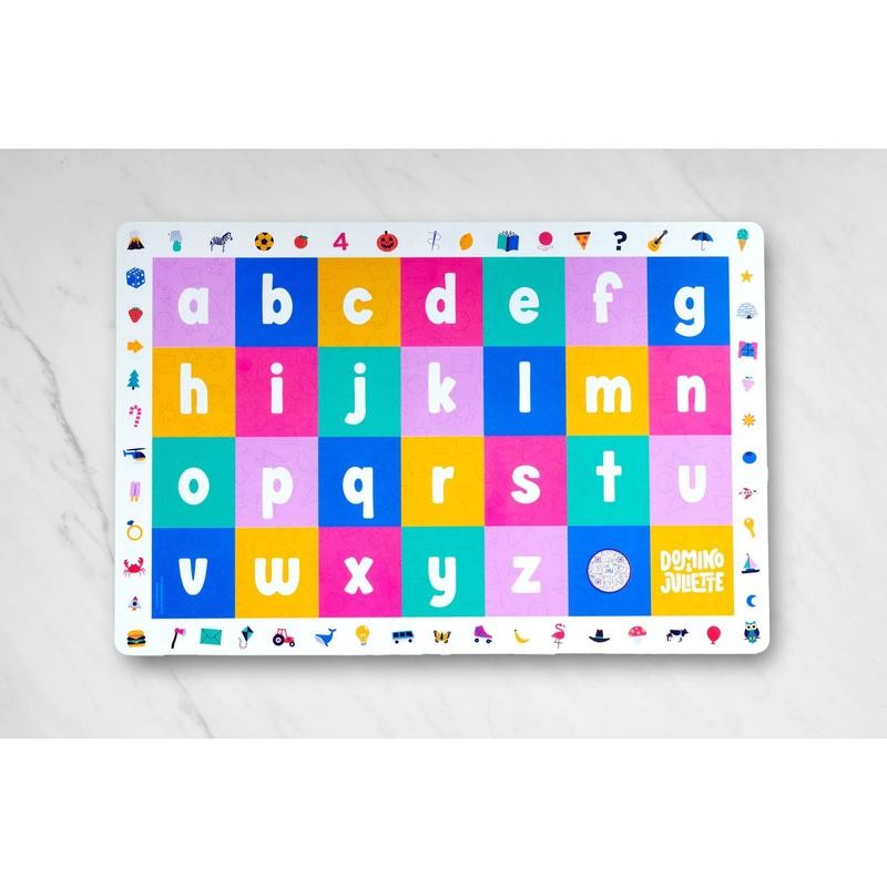 DOMINO &AMP; JULIETTE Uppercase & Lowercase Alphabet Double-Sided Placemat For