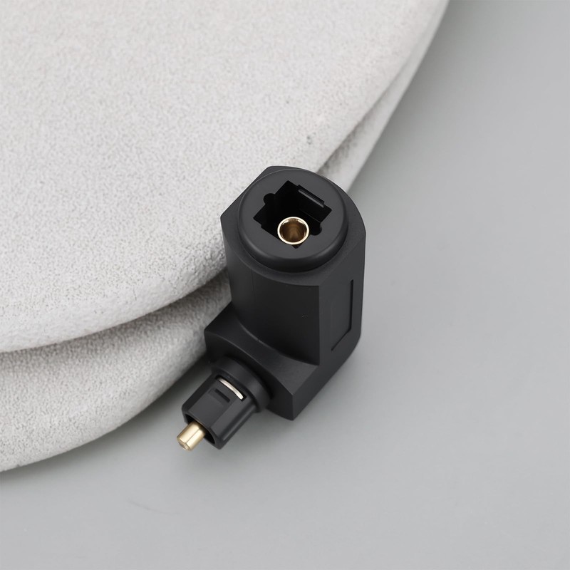 eMagTech 2pcs TosLink Optical Audio Adapter Angled 90 Degree Optical